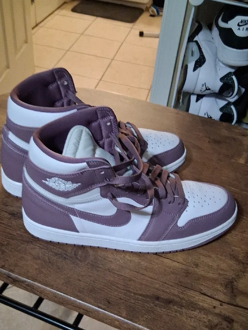 Jordan 1 Mid Men’s Sneakers - Lavender & White